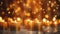 Captivating Candlelight: Elegant Golden Background Illuminated by Warm Candle Flames.