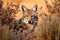 Captivating Capture Majestic Coyote Roaming in Untamed Wilderness. Generative AI