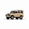Captivating Cartoon Land Rover On White Background With Pop Art Color Schemes