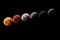 Captivating celestial phenomenon total lunar eclipse with full moon shining in the night sky