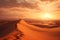 Captivating desert landscape during golden hour