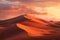 Captivating desert landscape during golden hour