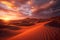 Captivating desert landscape during golden hour