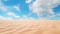 Captivating Desert Landscape, Low Angle View of Sandy Dunes and Clear Blue Skies