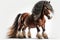 Captivating Equine Beauty in Unreal Engine 5: Lovable Horse on White Background