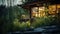 Captivating Evening Cottage: Vray Tracing With Zen Buddhism Influence