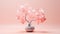 Captivating Floral Still Life: Delicate Pink Ogre Tree In Tang Dynasty Style