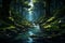 Captivating Forest Landscape Wallpaper. AI