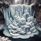 Captivating Frozen Waterfall: Stunning Ice Formations in Mid-Cascade