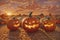 Captivating Halloween Pumpkin: A Glimpse of Autumn\'s Charm and Spooky Delight in a Vibrant and Festive Seasonal Image