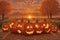 Captivating Halloween Pumpkin: A Glimpse of Autumn\'s Delight and Spooky Charm in a Vibrant and Festive Seasonal Image