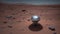A Captivating Image Of A Silver Object In A Desert AI Generative