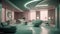 Captivating and Innovative: Pale Pink & Sage Green Futuristic Luxury Interior Desig