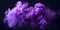 Captivating Isolated Setting Showcasing Vibrant Floating Purple Smoke Cloud