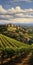 Captivating Italian Vineyard Landscape Painting In Meticulous Realism