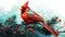 Captivating Majestic Northern Cardinal Vector Art