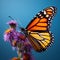 Captivating Monarch Butterfly on Blossoming Wildflower: Nature\\\'s Vibrant Harmony in a Stunning Macro Image