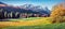 Captivating morning scene of Zugspitze mountain range. Panoramic autumn view of Bavarian Alps, Germany, Europe. Beauty of nature c