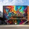 Captivating mural depicting the triumphant revival of a city