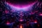 Captivating Neon Maze Background. AI