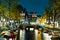 Captivating Night in Amsterdam: A Mesmerizing Long Exposure Photo of Amsterdam's Nighttime Canals
