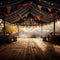 Captivating Octoberfest beer tent adorned with festive German flags