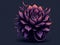 Captivating painting showcases exquisite purple and pink flowers, their petals delicately painted against a dark blue background,