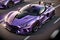 The Captivating Panorama of a Design Marvel Purple Sports Car. AI generated