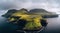 A Captivating Panoramic View of the Enchanting Bay in Faroe Islands. Generative AI