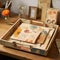Captivating paper tray design with rustic reverie
