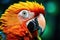 Captivating Parrot exotic portrait. Generate Ai