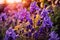 Captivating Purple Flowers and Lavender Blooms Amidst Nature\\\'s Beauty.