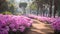 Captivating Purple Tulips Leading To Green Grass In Traditional Vietnamese Style