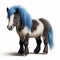 Captivating Realistic Fantasy Art: Tiny Horse With Blue Mane