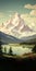 Captivating Retro Vintage Poster: Lac Blanc - Majestic Masherbrum, Mountaineering, And Adventure