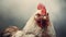 Captivating Rooster Close-up: Vray Tracing Photography With Exaggerated Expressions