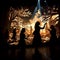 Captivating Scene of Shadow Puppetry Performance