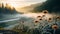 Captivating Schlieren Photography: Sunlit Fog, Flowers, And River