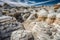 A captivating shot of the White Pocket rock formation in the National Park, with its stunning white sandstone and intricate