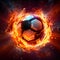 Captivating Soccer Ball Splashing in Fire - Futuristic Organic Image 40