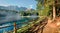 Captivating summer view of Carezza Karersee lake. Spectacular morning scene of Dolomiti Alps, Province of Bolzano, South Tyrol,