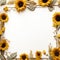 Captivating Sunflower Frame Pure Elegance