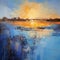 Captivating Sunrise Painting With Expressive Landscapes And Reflex Reflections