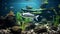Captivating Underwater Scene: Fish Swimming In A Serene Aquarium