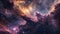 A captivating Video showcasing a space filled with stars and clouds in a breathtaking display, Spacetime rift in the middle of a