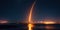 Captivating views of dynamic liftoff sequences unveil the celestial beauty of rocket trajectories
