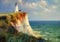 Captivating Views: A Lighthouse Cliff Overlooking Ocean City\\\'s S