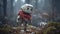 Captivating Visual Storytelling: Lonely Service Robot In The Woods