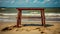 Captivating Wooden Beach Table With Exotic Staining - Virginia Beach