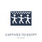 Captives to Egypt icon. Trendy flat vector Captives to Egypt icon on white background from Religion collection